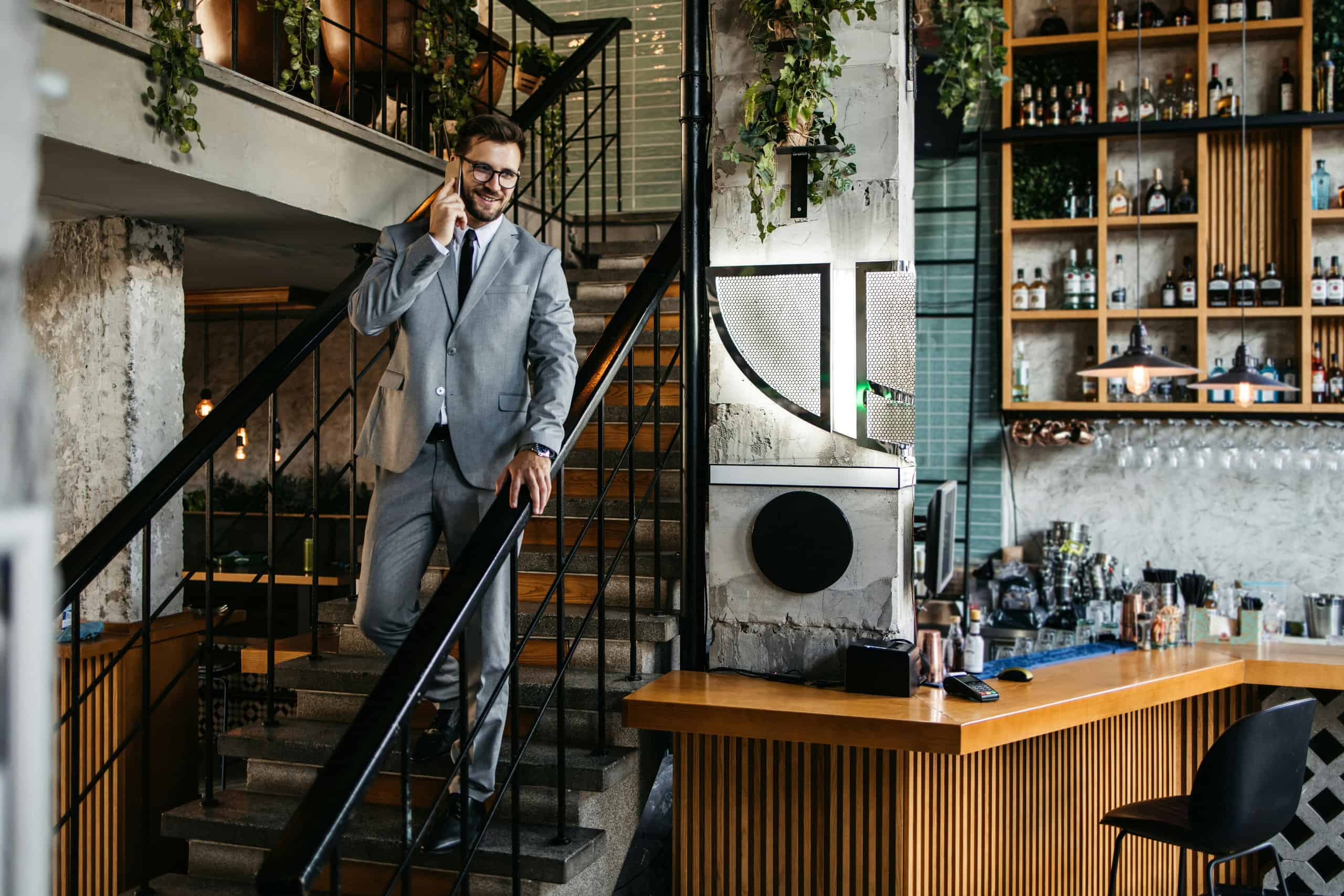 Business man talking on the mobile phone